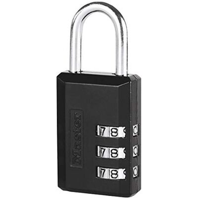 Master Lock Candado con Combinación y Cuerpo de Zinc, Negro, 7,4 x 3 x 1,2 cm Master Lock Candado con Combinación y Cuerpo de Zinc, Negro, 7,4 x 3 x 1,2 cm