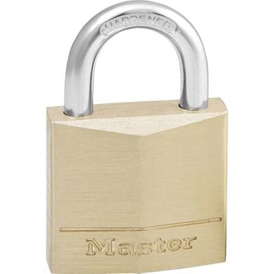 Master Lock Candado de Ancho con Cuerpo de Latón Macizo, Dorado, 4.9 x 3 x 1.2 cm Master Lock Candado de Ancho con Cuerpo de Latón Macizo, Dorado, 4.9 x 3 x 1.2 cm