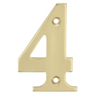 Amig Número 4 Hueco de Latón Pulido para Atornillar en Interior y Exterior 100 mm Para Portales, Paredes o Fachadas de Casas Acabado en Dorado Amig Número 4 Hueco de Latón Pulido para Atornillar en Interior y Exterior 100 mm Para Portales, Paredes o Fachadas de Casas Acabado en Dorado