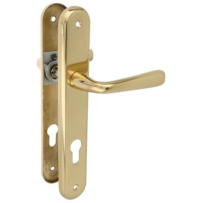 Amig Juego de Manillas de Placa de Latón, Modelo PB85, Medida: 250 X 40 mm, Cuadradillo de 8 mm, Resistente a la Corrosión, Incluye tornillería, Acabado: Pulido Amig Juego de Manillas de Placa de Latón, Modelo PB85, Medida: 250 X 40 mm, Cuadradillo de 8 mm, Resistente a la Corrosión, Incluye tornillería, Acabado: Pulido