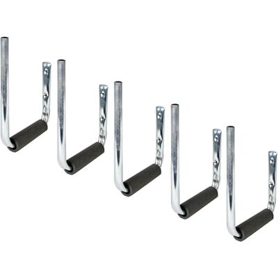 Alberts Soporte para tabla de surf, Acodado, Galvanizado en azul, Altura del gancho 270 mm, Profundidad 200 mm, Juego de 5 Alberts Soporte para tabla de surf, Acodado, Galvanizado en azul, Altura del gancho 270 mm, Profundidad 200 mm, Juego de 5