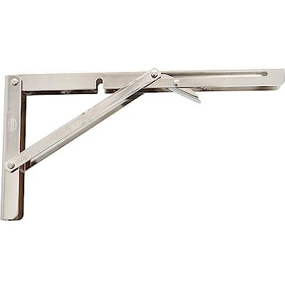 Amig Palomilla abatible para estanterías de pared Escuadra metálica para baldas Ángulo para estantes Soporte Acero Color Plateado Medida: 200x110 mm Peso máx. recomendado: 40 Kg Amig Palomilla abatible para estanterías de pared Escuadra metálica para baldas Ángulo para estantes Soporte Acero Color Plateado Medida: 200x110 mm Peso máx. recomendado: 40 Kg