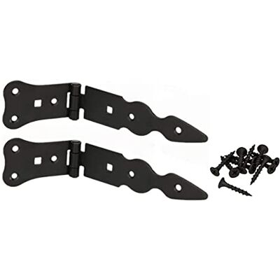 KOTARBAU ® 2 Bisagras de puerta 150 mm de acero inoxidable, Negra recubrimiento en polvo, Herraje para puertas de jardín de madera, Robusta, Bisagra apaisada para Cobertizo, Granero, 2 UNIDADES KOTARBAU ® 2 Bisagras de puerta 150 mm de acero inoxidable, Negra recubrimiento en polvo, Herraje para puertas de jardín de madera, Robusta, Bisagra apaisada para Cobertizo, Granero, 2 UNIDADES
