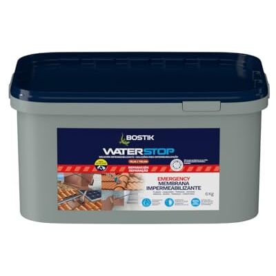 Bostik Waterstop Impermeabilizante de Reparación Terracota Estanqueidad Inmediata, Superficies Húmedas o Secas, sin Imprimación, Multimaterial, Fácil de Aplicar, Interior y Exterior, Bote 6 kg Bostik Waterstop Impermeabilizante de Reparación Terracota Estanqueidad Inmediata, Superficies Húmedas o Secas, sin Imprimación, Multimaterial, Fácil de Aplicar, Interior y Exterior, Bote 6 kg