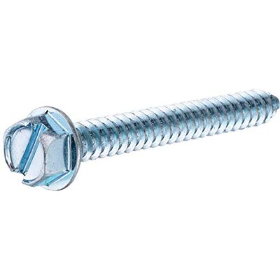 Hillman The Group Tornillo de chapa ranurada con cabeza hexagonal de 12 x 2 pulgadas, paquete de 100 The Group Hillman The Group Tornillo de chapa ranurada con cabeza hexagonal de 12 x 2 pulgadas, paquete de 100 The Group