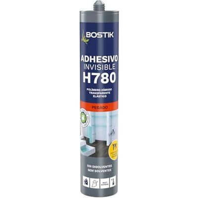 Bostik H780 Supergrip Invisible, Adhesivo Transparente Universal, Para pegado de elementos pesados delicados, Certificación Alimentaria, Transparente Cartucho 310 mL Bostik H780 Supergrip Invisible, Adhesivo Transparente Universal, Para pegado de elementos pesados delicados, Certificación Alimentaria, Transparente Cartucho 310 mL