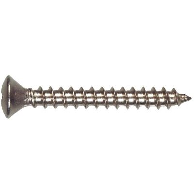 Hillman The Group Tornillo de metal con cabeza ovalada de acero inoxidable, 10 x 2 pulgadas, paquete de 100 Hillman The Group Tornillo de metal con cabeza ovalada de acero inoxidable, 10 x 2 pulgadas, paquete de 100