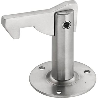 KWS KitchenWare Station KWS ángulo de sujeción, Soporte para Puerta para Montaje en Pared y Suelo para atornillar, Acero Lacado Plateado, Plata KWS KitchenWare Station KWS ángulo de sujeción, Soporte para Puerta para Montaje en Pared y Suelo para atornillar, Acero Lacado Plateado, Plata