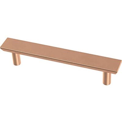 Franklin Brass Tiradores de gabinete biselados simples (paquete de 10) de 3-3/4 pies con agujero central de cobre cepillado para cajones de cocina, accesorios para muebles Franklin Brass Tiradores de gabinete biselados simples (paquete de 10) de 3-3/4 pies con agujero central de cobre cepillado para cajones de cocina, accesorios para muebles