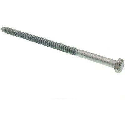 PRiME Lag perno en forma de tornillo, cabeza hexagonal, 1/2 en x 10 en, acero galvanizado, pack de 10 PRiME Lag perno en forma de tornillo, cabeza hexagonal, 1/2 en x 10 en, acero galvanizado, pack de 10