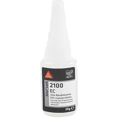 SIKA Superpegamento Lock-2100 EC Adhesivo de etil cianocrilato Para el pegado papel, cuero, plásticos y cauchos 20g SIKA Superpegamento Lock-2100 EC Adhesivo de etil cianocrilato Para el pegado papel, cuero, plásticos y cauchos 20g