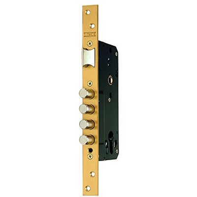 LINCE Cerradura de Seguridad para Puertas de Madera 32400.50 Frente Latón Cerradero Bicapa de Oro Entrada 50 mm LINCE Cerradura de Seguridad para Puertas de Madera 32400.50 Frente Latón Cerradero Bicapa de Oro Entrada 50 mm