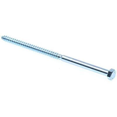 PRiME Lag perno en forma de tornillo, cabeza hexagonal, 3/8 in x 8 in, Acero Chapado en zinc, 10 unidades PRiME Lag perno en forma de tornillo, cabeza hexagonal, 3/8 in x 8 in, Acero Chapado en zinc, 10 unidades