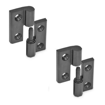 Ganter Normelemente Bisagras desplegables de plástico cojinete fijo derecho 40x40mm Ganter Normelemente Bisagras desplegables de plástico cojinete fijo derecho 40x40mm