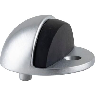 MARCHESI Tope para puerta de suelo con placa de suelo Ø 45 mm – Altura del tope 17 mm – Latón cromado mate con espiga Ø 6 mm MARCHESI Tope para puerta de suelo con placa de suelo Ø 45 mm – Altura del tope 17 mm – Latón cromado mate con espiga Ø 6 mm