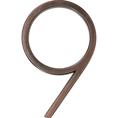 HILLMAN Distinctions Distinctions by Hillman Caseta flotante de 5 pulgadas, color bronce, número 9 HILLMAN Distinctions Distinctions by Hillman Caseta flotante de 5 pulgadas, color bronce, número 9