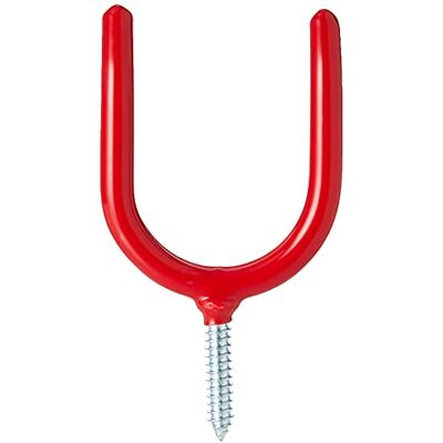 Merriway Gancho atornillable de plástico para colgar herramientas (5 unidades), color rojo Merriway Gancho atornillable de plástico para colgar herramientas (5 unidades), color rojo