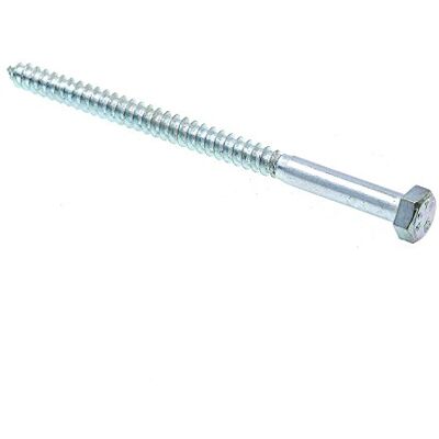 PRiME Lag perno en forma de tornillo, cabeza hexagonal, 5/16 en X 5 en, acero chapado en Zinc, pack de 25 PRiME Lag perno en forma de tornillo, cabeza hexagonal, 5/16 en X 5 en, acero chapado en Zinc, pack de 25