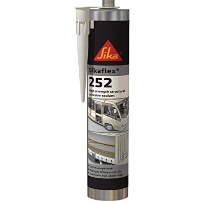 SIKA flex-252, Blanco, Adhesivo de pegado estructural, Adhesivo universal elástico de alta resistencia para aplicaciones de unión como sustitución de las fijaciones mecánicas, 300 ml SIKA flex-252, Blanco, Adhesivo de pegado estructural, Adhesivo universal elástico de alta resistencia para aplicaciones de unión como sustitución de las fijaciones mecánicas, 300 ml