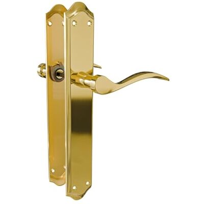 Amig – Juego de Manillas con Placa para Puerta – 256 x 48 mm Placa de Acero y Tirador de Aluminio – Cuadradillo de 8 mm – Latonado Mate Mod. Incluye Tornillos Pasantes Antirrobo Amig – Juego de Manillas con Placa para Puerta – 256 x 48 mm Placa de Acero y Tirador de Aluminio – Cuadradillo de 8 mm – Latonado Mate Mod. Incluye Tornillos Pasantes Antirrobo