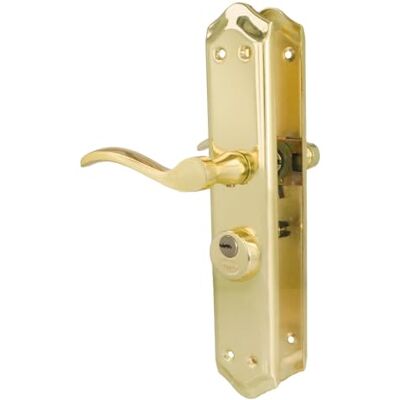 Amig Manilla para puertas Izquierda Mod. ALFA con Muletilla Mod. 46 Acero Latonado 255 x 48 mm Cuadradillo de 8mm Incl. 2 llaves Para puertas de 35 a 45 mm Dorado Amig Manilla para puertas Izquierda Mod. ALFA con Muletilla Mod. 46 Acero Latonado 255 x 48 mm Cuadradillo de 8mm Incl. 2 llaves Para puertas de 35 a 45 mm Dorado