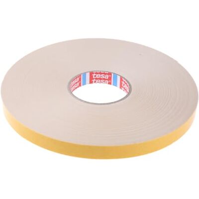 tesa 62934 X cinta de espuma, Espuma de PE soporte, Acrílico modificar masa adhesiva, 800μm, 50 m X 19 mm, Color blanco, envases de 8 unidades tesa 62934 X cinta de espuma, Espuma de PE soporte, Acrílico modificar masa adhesiva, 800μm, 50 m X 19 mm, Color blanco, envases de 8 unidades