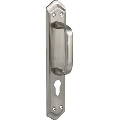 Amig Manillón con Placa de Latón para Puertas Mod. 256 x 48 mm Bocallave: 85 mm Tirador Plateado con Acabado Cromado Mate Con Tornillos Pasantes Antirrobo Amig Manillón con Placa de Latón para Puertas Mod. 256 x 48 mm Bocallave: 85 mm Tirador Plateado con Acabado Cromado Mate Con Tornillos Pasantes Antirrobo