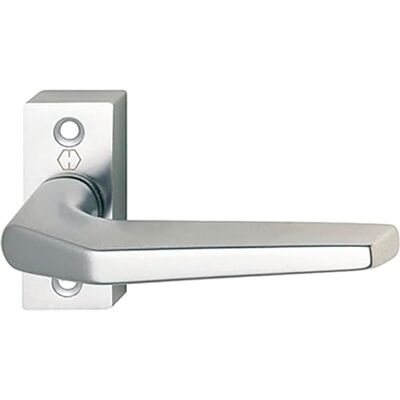 Set de manijas de puerta Hoppe Frankfurt - Aluminio, Plata, 117GF Set de manijas de puerta Hoppe Frankfurt - Aluminio, Plata, 117GF