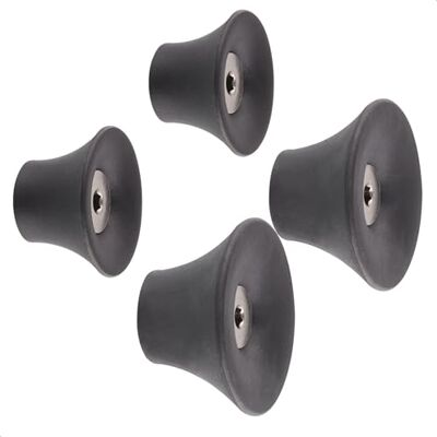 WAGNER hooks4home Ganchos de pared de diseño TULIP 4pcs. set Ø38 x 24 mm, Ø50 x 30 mm, plástico y acero galvanizado, negro 17030024 WAGNER hooks4home Ganchos de pared de diseño TULIP 4pcs. set Ø38 x 24 mm, Ø50 x 30 mm, plástico y acero galvanizado, negro 17030024