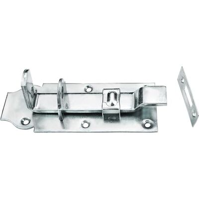 Connex Cerradura de 60 x 160 mm acodada con chapa galvanizada/pestillo de puerta/cierre/cierre/cerradura deslizante/tirador para cerrar/cerradura de puerta/herraje/, galvanizado azul Connex Cerradura de 60 x 160 mm acodada con chapa galvanizada/pestillo de puerta/cierre/cierre/cerradura deslizante/tirador para cerrar/cerradura de puerta/herraje/, galvanizado azul