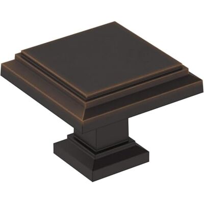 Amerock Pomo para gabinete, bronce aceitado, 32 mm de longitud, 1 unidad, perilla de cajón, accesorios para gabinete Amerock Pomo para gabinete, bronce aceitado, 32 mm de longitud, 1 unidad, perilla de cajón, accesorios para gabinete