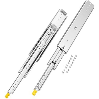 VEVOR 1 Par de Correderas Dobles para Cajones de Extensión Completa, Carga de 226,8 kg, Rodamiento de Bolas con Riel Deslizante para Cajones de Montaje Lateral con Bloqueo, 540 x 76 x 19,5 mm VEVOR 1 Par de Correderas Dobles para Cajones de Extensión Completa, Carga de 226,8 kg, Rodamiento de Bolas con Riel Deslizante para Cajones de Montaje Lateral con Bloqueo, 540 x 76 x 19,5 mm