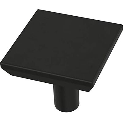 Franklin Brass Pomos cuadrados biselados simples para cajones de cocina o muebles, 1-1/8 pulgadas (29 mm), negro mate, (paquete de 10) Franklin Brass Pomos cuadrados biselados simples para cajones de cocina o muebles, 1-1/8 pulgadas (29 mm), negro mate, (paquete de 10)