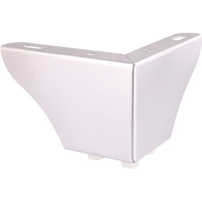 WAGNER Pata de Mueble Sofa Wing Acero con Recubrimiento de Polvo, Plateado, Placa atornillable, Protección del Suelo, Altura 8 cm, Largo 12 cm, para Muebles de Palet WAGNER Pata de Mueble Sofa Wing Acero con Recubrimiento de Polvo, Plateado, Placa atornillable, Protección del Suelo, Altura 8 cm, Largo 12 cm, para Muebles de Palet