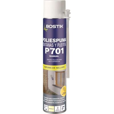 Bostik P701 POLIESPUMA VENTANAS Y PUERTAS Beige con Cánula, Espuma de Poliuretano de Baja Expansión, Bote 750 ml, El embalaje puede variar Bostik P701 POLIESPUMA VENTANAS Y PUERTAS Beige con Cánula, Espuma de Poliuretano de Baja Expansión, Bote 750 ml, El embalaje puede variar