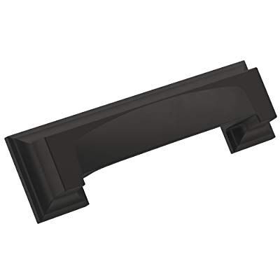 Amerock Tirador de copa de gabinete, negro mate, 76 mm y 96 mm de centro a centro, paquete de 1 unidad, tirador de cajón, mango de gabinete, accesorios para gabinete Amerock Tirador de copa de gabinete, negro mate, 76 mm y 96 mm de centro a centro, paquete de 1 unidad, tirador de cajón, mango de gabinete, accesorios para gabinete