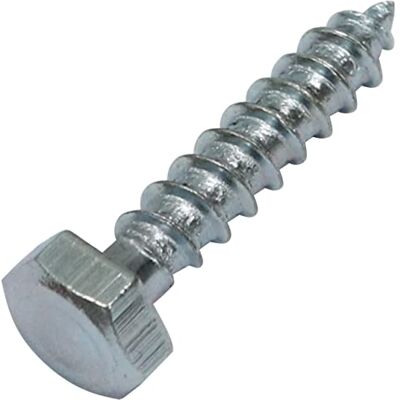 AERZETIX C44558 Juego de 50 Tornillos para madera/tirafondos M6x30mm con cabeza hexagonal 6 lados DIN571 en acero galvanizado montaje fijación marco de madera contrachapado aglomerado AERZETIX C44558 Juego de 50 Tornillos para madera/tirafondos M6x30mm con cabeza hexagonal 6 lados DIN571 en acero galvanizado montaje fijación marco de madera contrachapado aglomerado