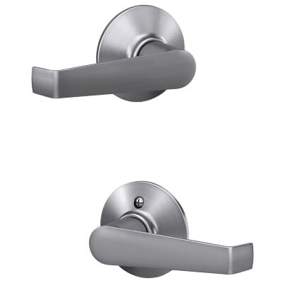 SCHLAGE Commercial Series Elan Manija de paso para pasillo y armario, cromo satinado, paquete de 1 SCHLAGE Commercial Series Elan Manija de paso para pasillo y armario, cromo satinado, paquete de 1