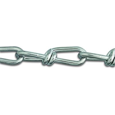 Chapuis Bobina de cadena soldada no, Salomónica en acero galvanizado 30 kg diámetro 1,4 mm x 25 m Chapuis Bobina de cadena soldada no, Salomónica en acero galvanizado 30 kg diámetro 1,4 mm x 25 m