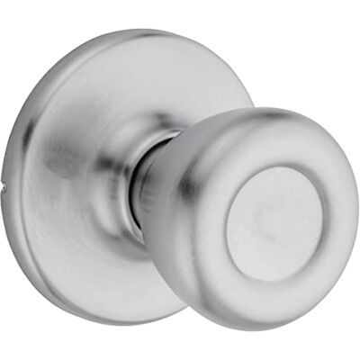 Kwikset Tylo Pomo de puerta de paso interior, manija para puertas de armario y pasillo, perilla de puerta sin bloqueo, cromo satinado, 1 unidad (paquete de 1) Kwikset Tylo Pomo de puerta de paso interior, manija para puertas de armario y pasillo, perilla de puerta sin bloqueo, cromo satinado, 1 unidad (paquete de 1)