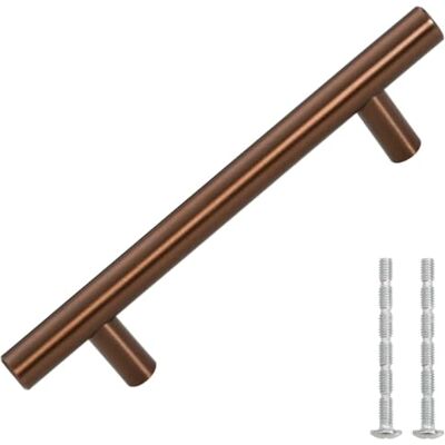vidaXL Tiradores para Armarios 10 uds, Tiradores en Barra, Manijas de Cajones Muebles, Tiradores de Puerta Corredera, Acero Inoxidable Bronce 96 mm vidaXL Tiradores para Armarios 10 uds, Tiradores en Barra, Manijas de Cajones Muebles, Tiradores de Puerta Corredera, Acero Inoxidable Bronce 96 mm