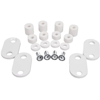 Alberts Juego de fijación para rejillas de ventana a medida Juego de 4 con soporte y tornillos para bisagras para rejillas de ventana de interior Alberts Juego de fijación para rejillas de ventana a medida Juego de 4 con soporte y tornillos para bisagras para rejillas de ventana de interior