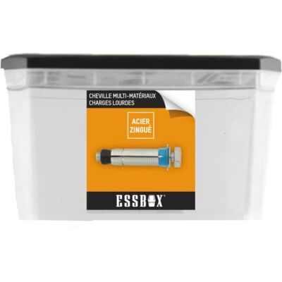 Scell-it Tobillo universal ESSBOX , ØM10 mm x 75 mm, caja de 25, EX-9201111075, ideal para cargas pesadas a muy pesadas, fijación robusta y fiable para su uso en paredes de hormigón Scell-it Tobillo universal ESSBOX , ØM10 mm x 75 mm, caja de 25, EX-9201111075, ideal para cargas pesadas a muy pesadas, fijación robusta y fiable para su uso en paredes de hormigón