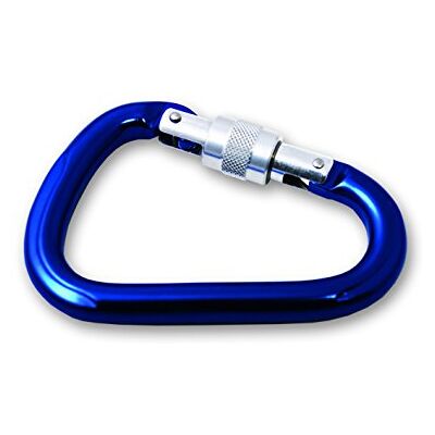 Chapuis 913 ABF mosquetón con vástago con tornillo de seguridad aluminio anodizado carga de trabajo indicative, azul rey, 110 mm/diámetro 12 mm Chapuis 913 ABF mosquetón con vástago con tornillo de seguridad aluminio anodizado carga de trabajo indicative, azul rey, 110 mm/diámetro 12 mm