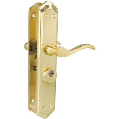 Amig Manilla para puertas Derecha Mod. ALFA con Muletilla Mod. 46 Acero Latonado 255 x 48 mm Cuadradillo de 8mm Incl. 2 llaves Para puertas de 35 a 45 mm Dorado Amig Manilla para puertas Derecha Mod. ALFA con Muletilla Mod. 46 Acero Latonado 255 x 48 mm Cuadradillo de 8mm Incl. 2 llaves Para puertas de 35 a 45 mm Dorado