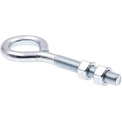 PRiME Perno de ojo con tuerca, 1/2 in 13 x 6 in, acero chapado en zinc, 10 unidades, 6 pulgadas PRiME Perno de ojo con tuerca, 1/2 in 13 x 6 in, acero chapado en zinc, 10 unidades, 6 pulgadas