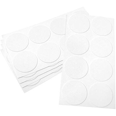Adsamm ® / 40 x almohadillas de fieltro / Ø 50 mm / blanco / redondo / Protectores de suelo para patas de mueble / auto-adhesivos / con grosor de 1,5 mm de la máxima calidad Adsamm ® / 40 x almohadillas de fieltro / Ø 50 mm / blanco / redondo / Protectores de suelo para patas de mueble / auto-adhesivos / con grosor de 1,5 mm de la máxima calidad
