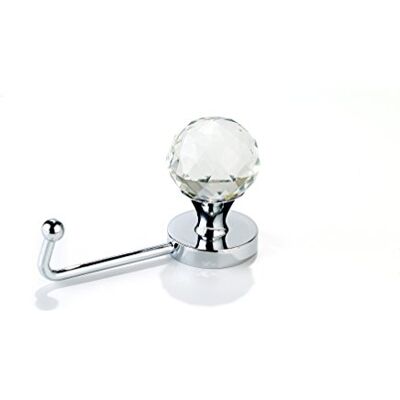 RICHELIEU Hardware Contemporary Crystal Hook, Crystal/Chrome Finish RICHELIEU Hardware Contemporary Crystal Hook, Crystal/Chrome Finish