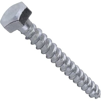 AERZETIX Juego de 50 Tornillos para Madera Tirafondos M5x40mm con Cabeza Hexagonal 6 Lados DIN571 en Acero Galvanizado Montaje Fijación Marco de Madera Contrachapado Aglomerado AERZETIX Juego de 50 Tornillos para Madera Tirafondos M5x40mm con Cabeza Hexagonal 6 Lados DIN571 en Acero Galvanizado Montaje Fijación Marco de Madera Contrachapado Aglomerado