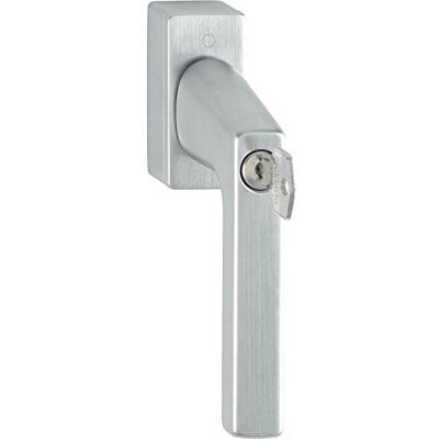Hoppe DALLAS - Manilla para puerta y ventana - Cromo mate - 137mm - Con cerradura Hoppe DALLAS - Manilla para puerta y ventana - Cromo mate - 137mm - Con cerradura